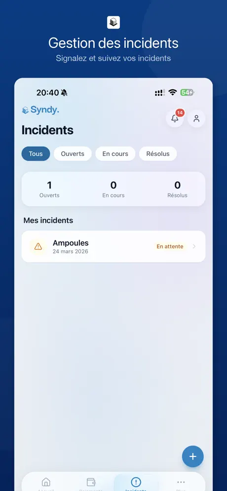 Syndy resident app — incident management